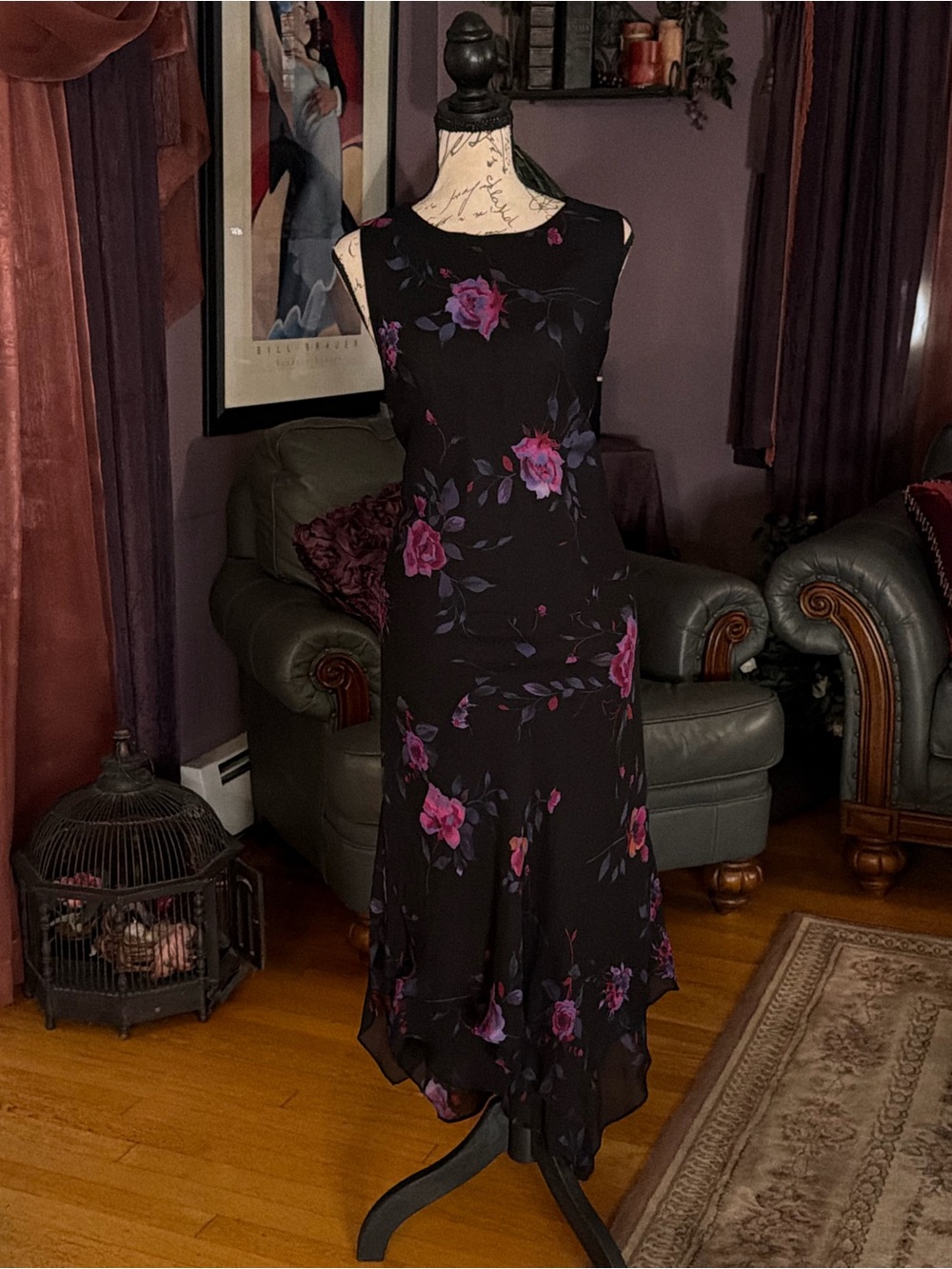 Vintage 1990s Jones New York Dress maxi dress, crafted from 100% silk